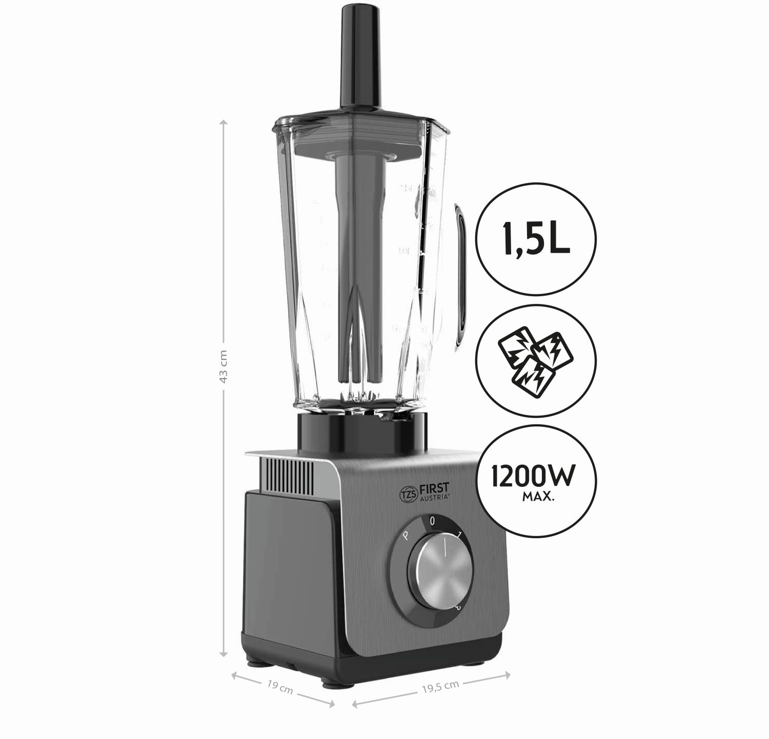 Standmixer 1200 Watt | 1,5 Liter
