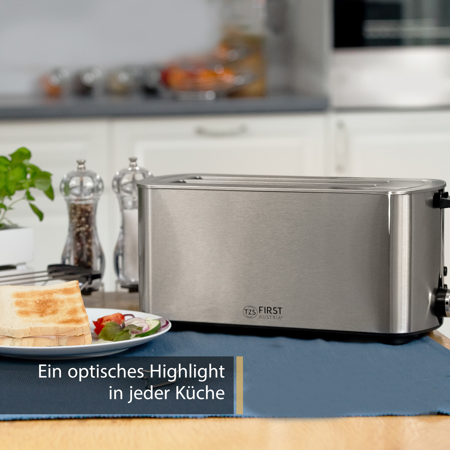 Toaster | 4 Scheiben | 1400W | Edelstahl