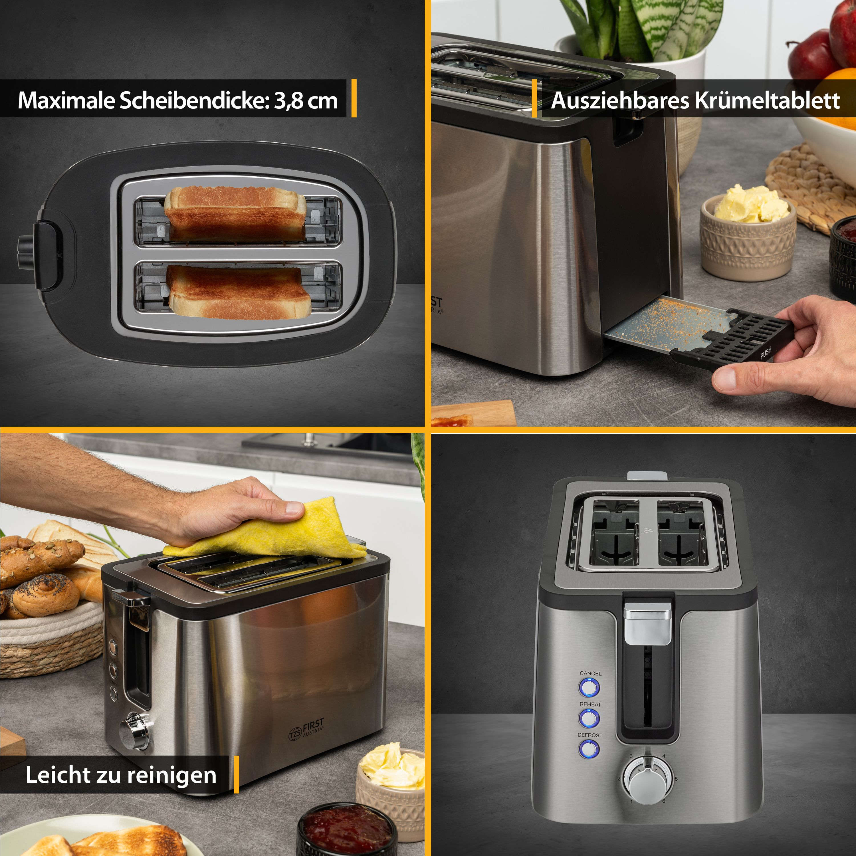 Slice toaster | stainless steel