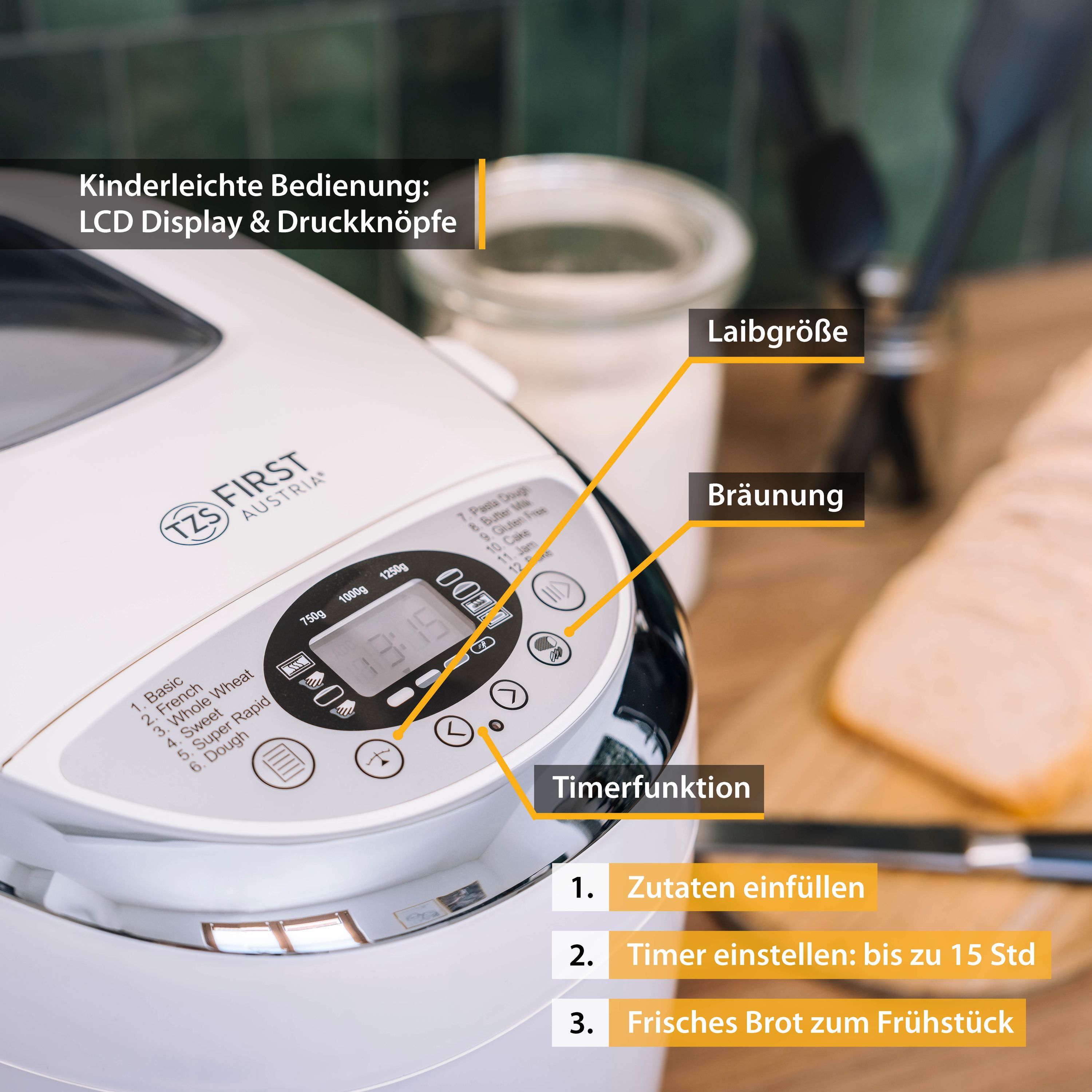 Automatic bread maker | weiß FA-5152-3 